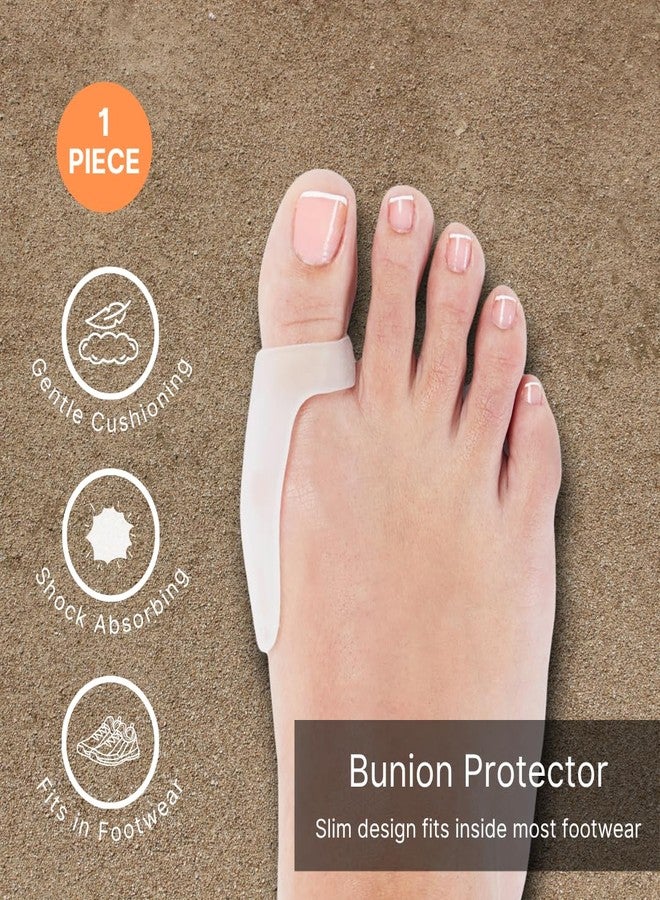 NatraCure Big Toe Bunion Guard - Gel Pad Protector Sleeves for Pain Relief - For Friction, Pressure, Hallux Valgus - Reusable & Washable Bunion Gel Cushions - 1 PK - Image 3